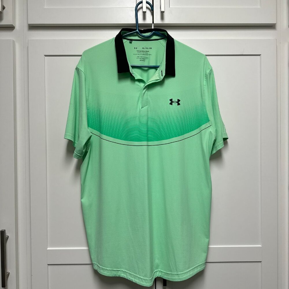 Men's Under Armour ISO-Chill Polo, Bright Green, Size XL